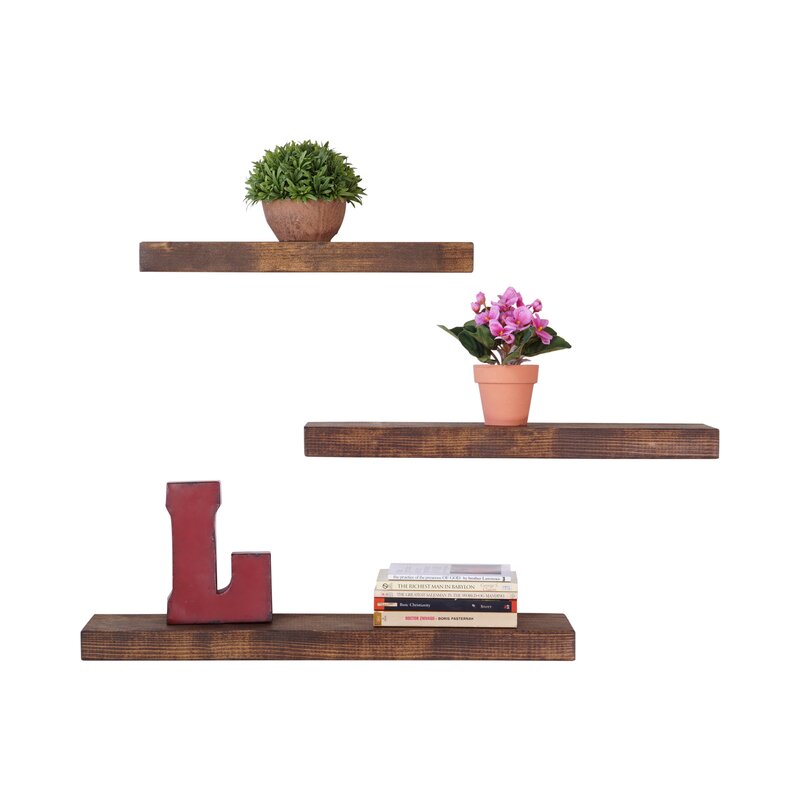 DelHutsonDesigns True 3 Piece Floating Shelf Set & Reviews Wayfair